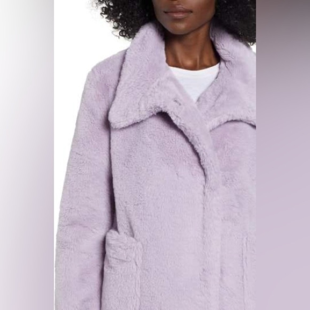 Leith Fur-Fect Faux Fur Jacket - Lilac